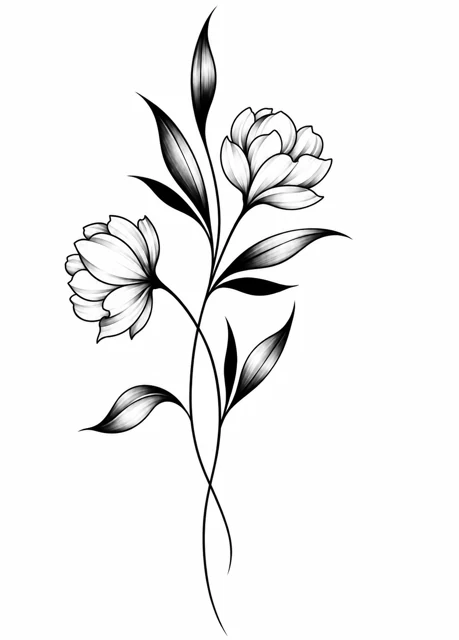 Two flowering stems
